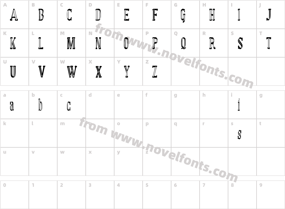 manual font basic demoCharacter Map