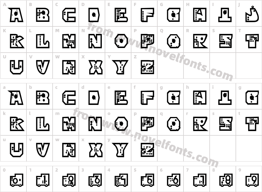 mekano1Character Map