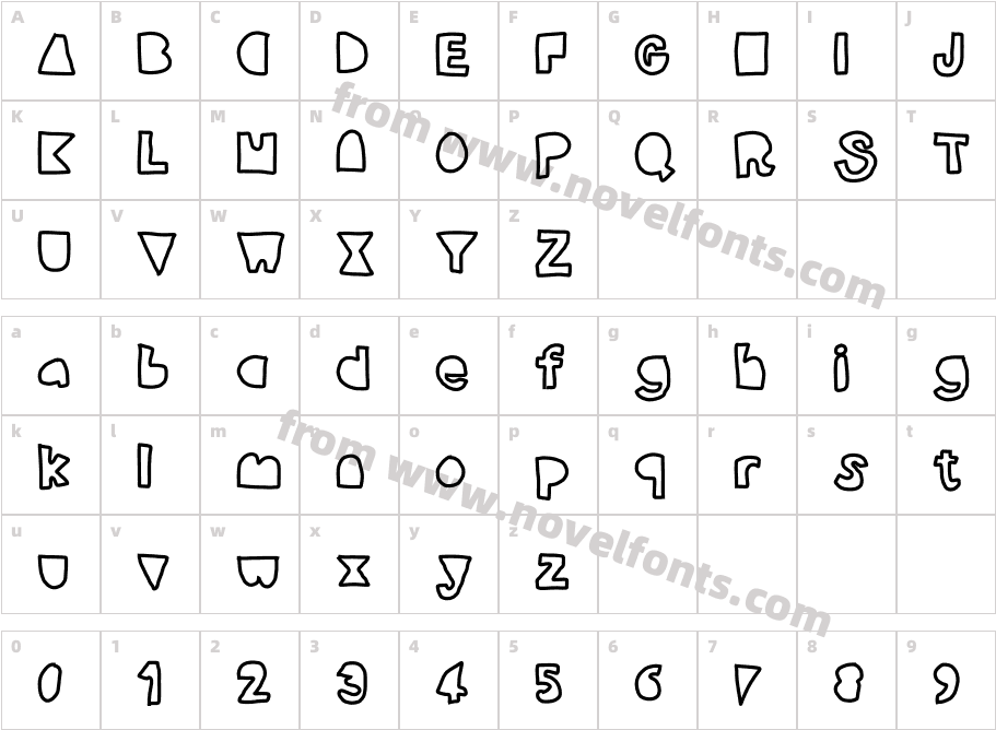 modica!Character Map