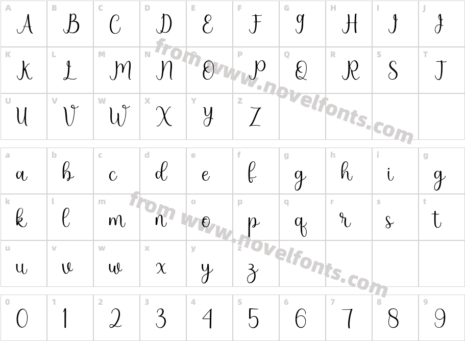 mulideyCharacter Map