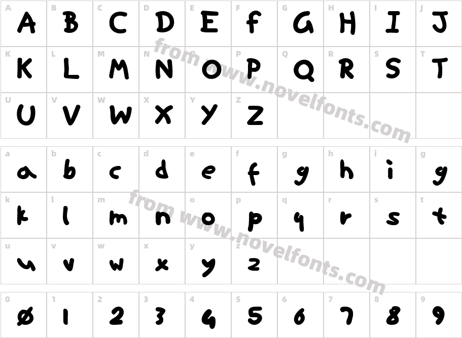 ninifont-capsCharacter Map