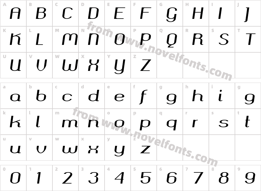 okolaks Bold ItalicCharacter Map