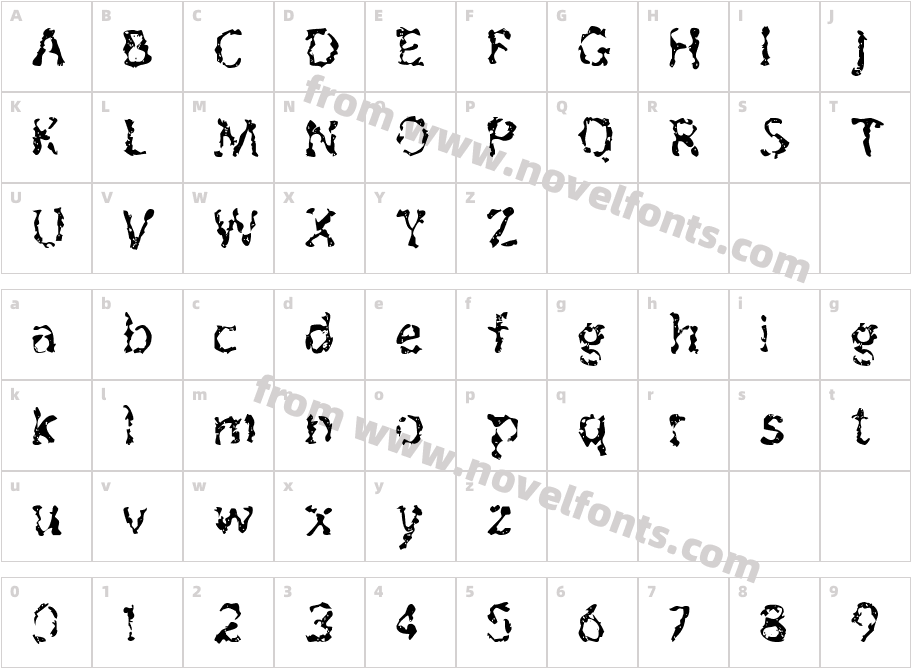 outofinkCharacter Map