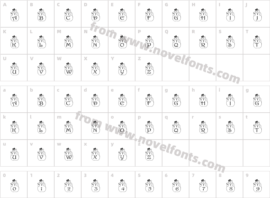 pf_snowman2Character Map