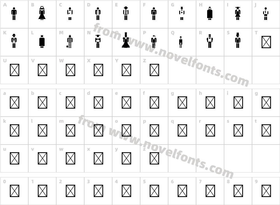 picto people RegularCharacter Map