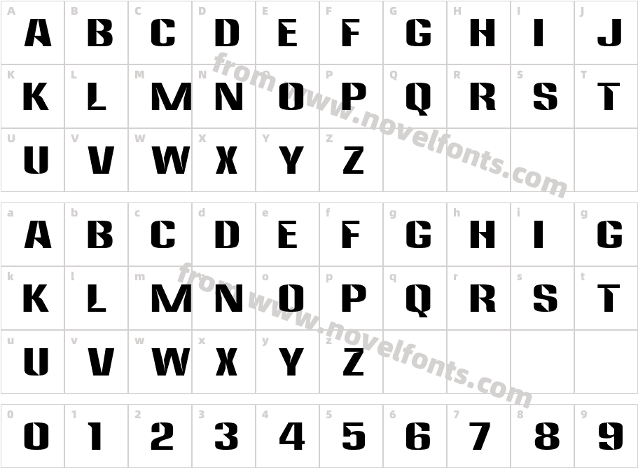 332-CAI978Character Map