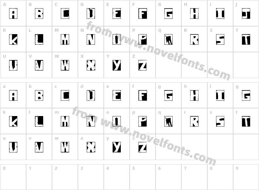 pimperCharacter Map