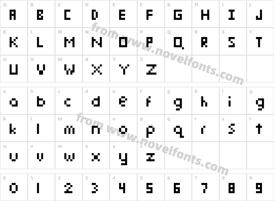 pixelmix micro RegularCharacter Map