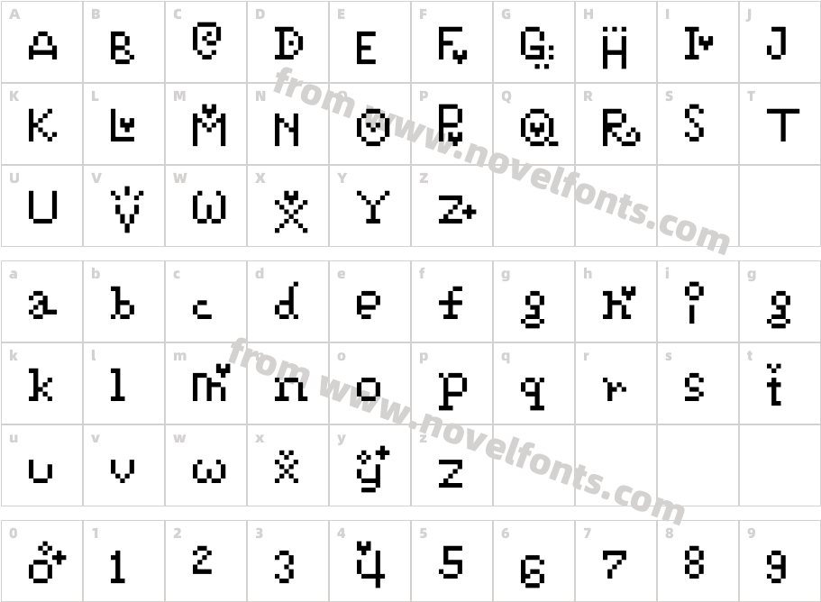 pixelpoiizCharacter Map