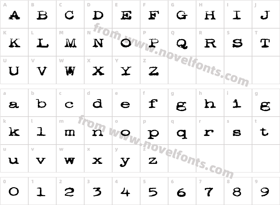 pookieCharacter Map