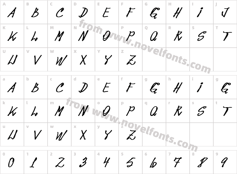 pops BoldCharacter Map