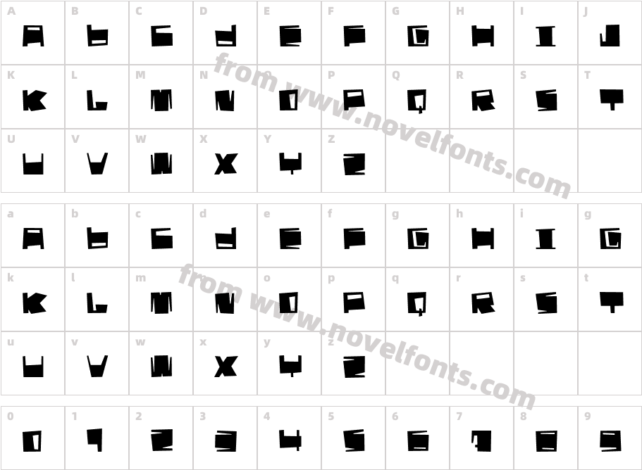 quatro dead mosquito'sCharacter Map