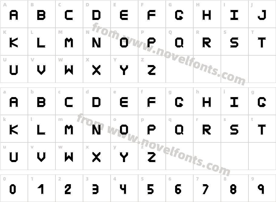 ribbon trimCharacter Map