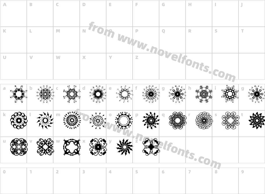 rosette110621Character Map