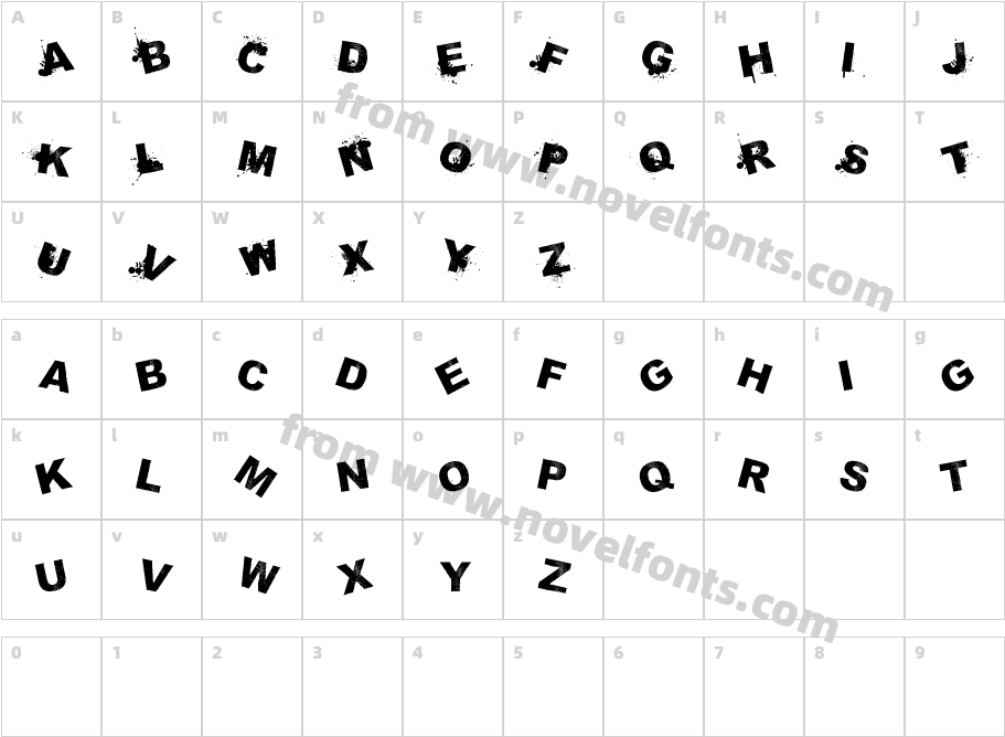 saMmiEs Sans serIf MixeD UpCharacter Map