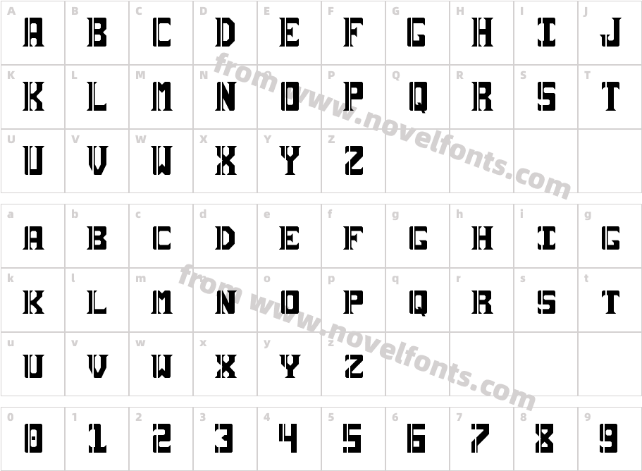 sai19 serifCharacter Map