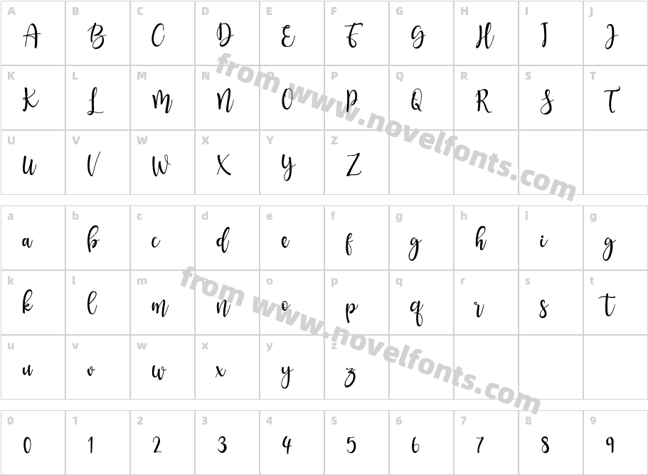 salwascriptCharacter Map