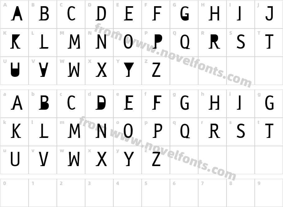 saneserifCharacter Map