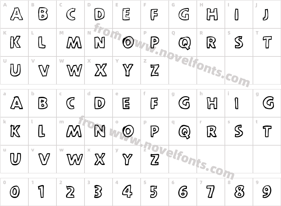 scootch over (sans)Character Map