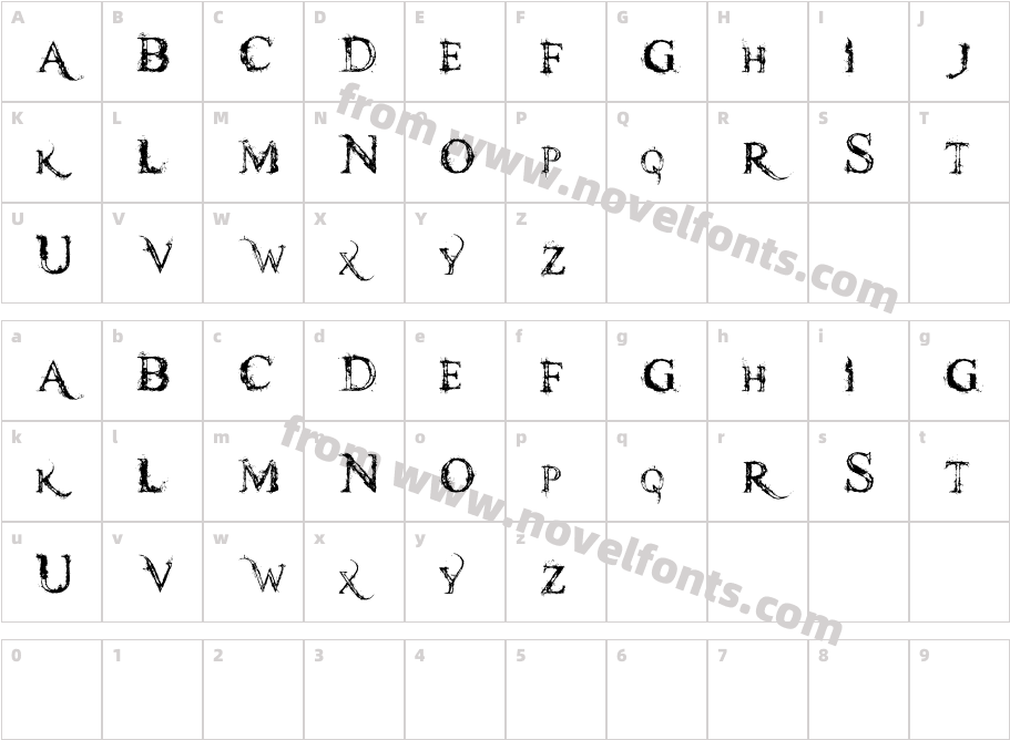 scorchflashCharacter Map