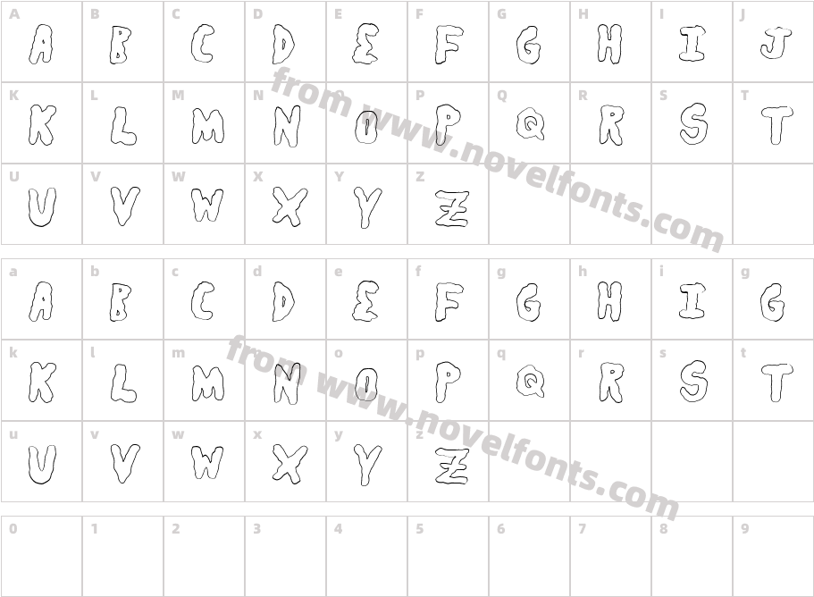 secretsaucelightCharacter Map