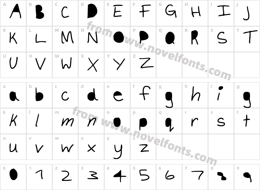 shadow scriptCharacter Map