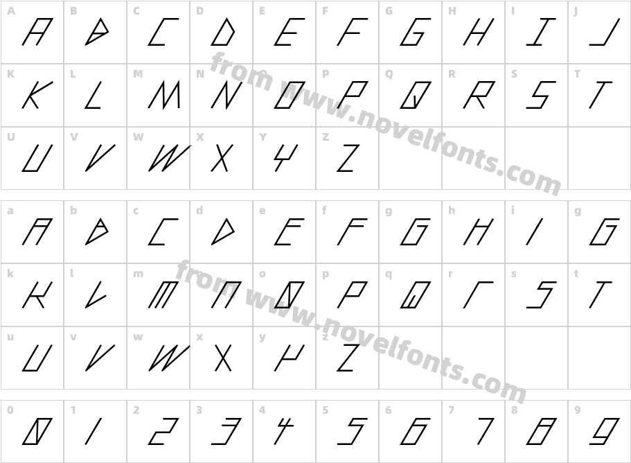 slantedITALICshift-BoldCharacter Map