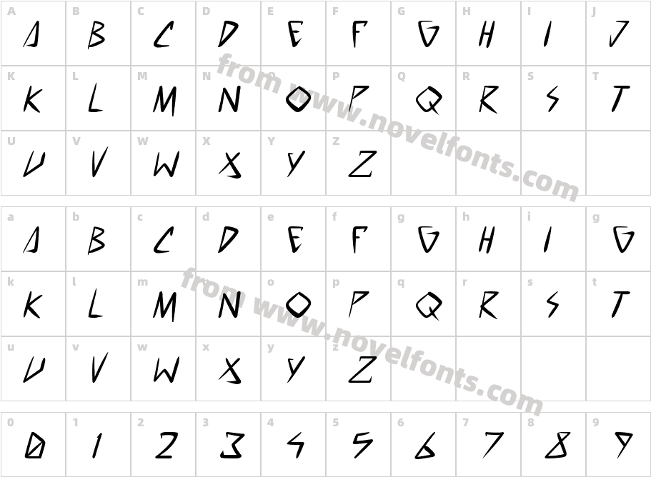 space punkCharacter Map