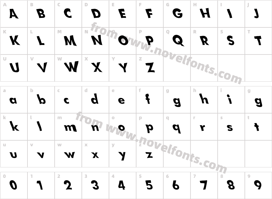 sparrow (sRB)Character Map