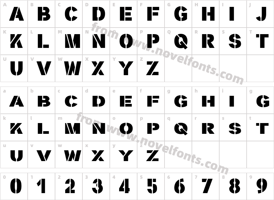 stencillaCharacter Map