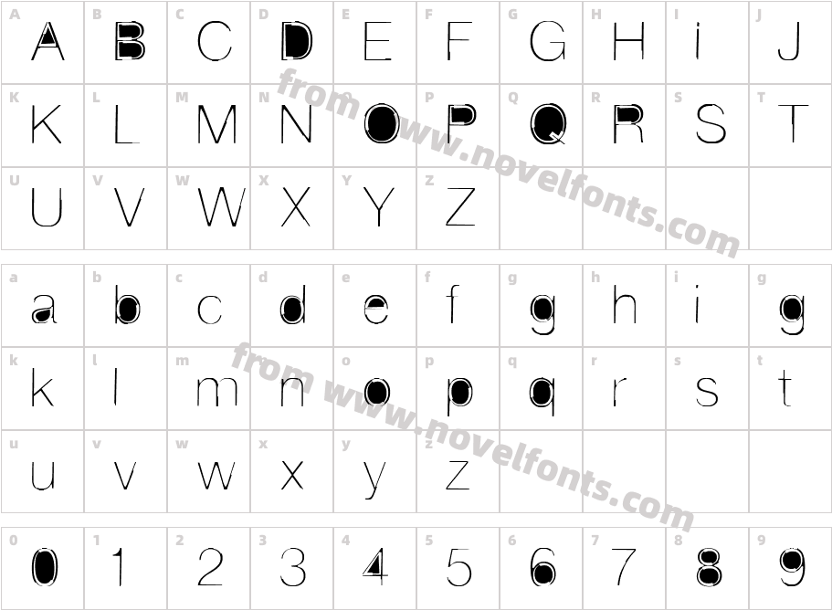 stickfigCharacter Map