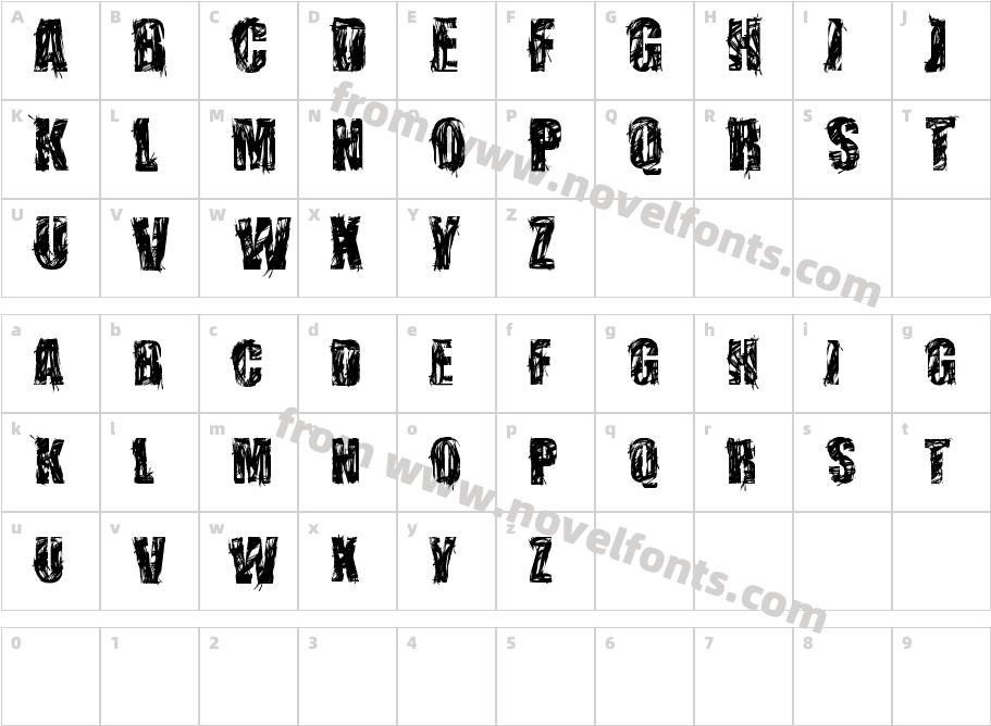 stressberat distortCharacter Map