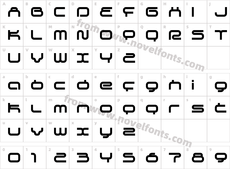 supersonic BoldCharacter Map