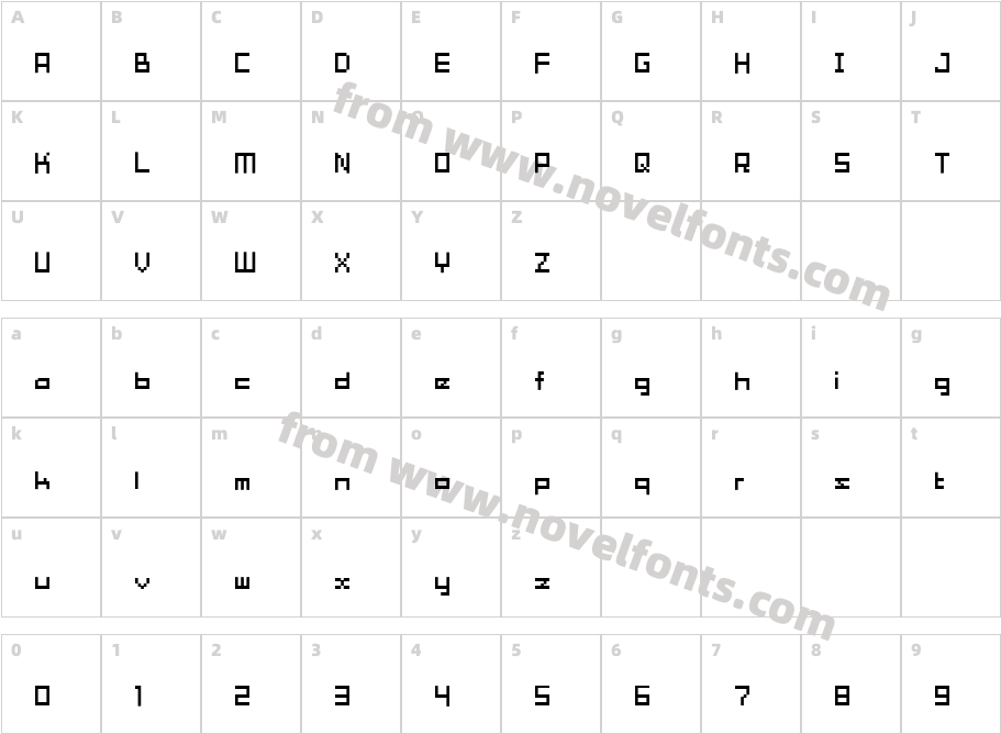 tama mini01Character Map