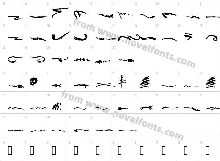 thunder RegularCharacter Map