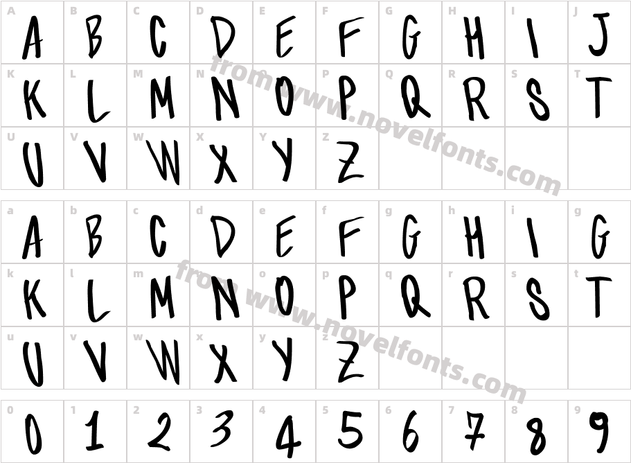 tom scriptCharacter Map