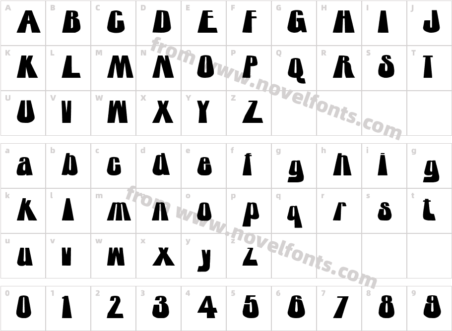 toweringCharacter Map