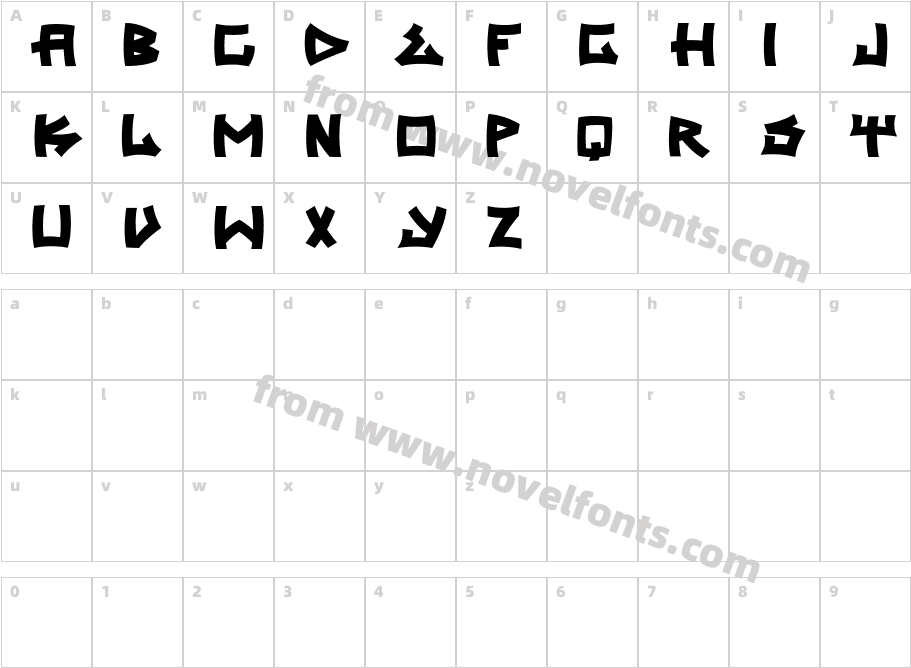 trasher 2Character Map