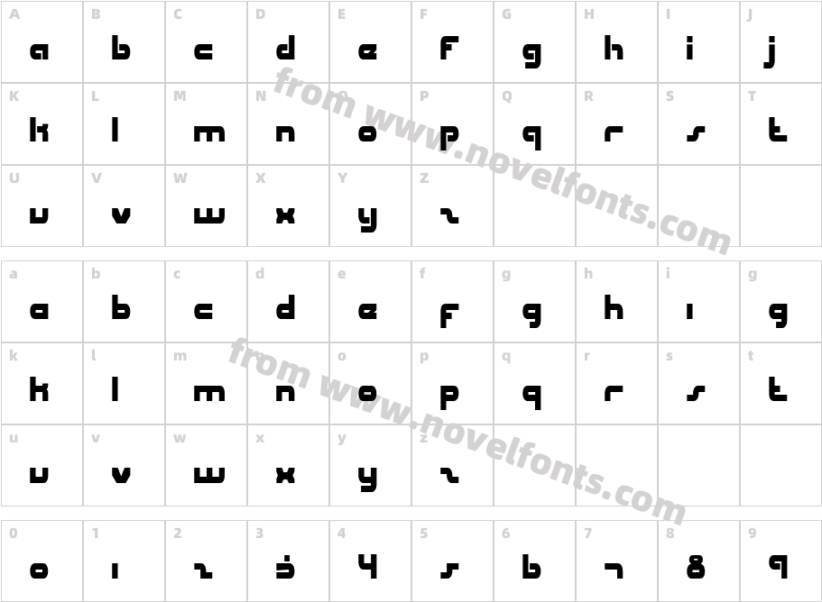 uni-sol condensedCharacter Map