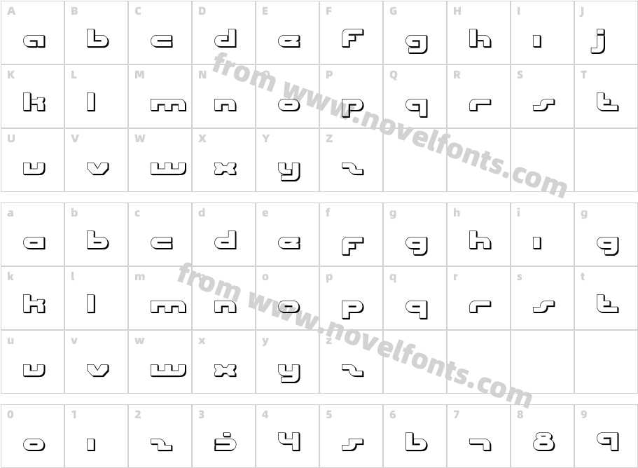 uni-sol outlineCharacter Map