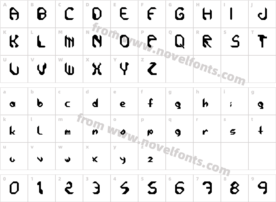 vAonom BoldCharacter Map