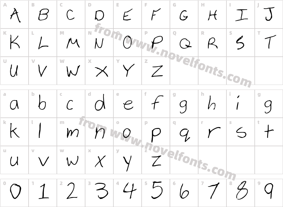 vielkalahizoCharacter Map