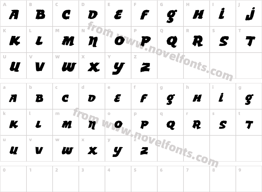 vtks Lemon DropCharacter Map