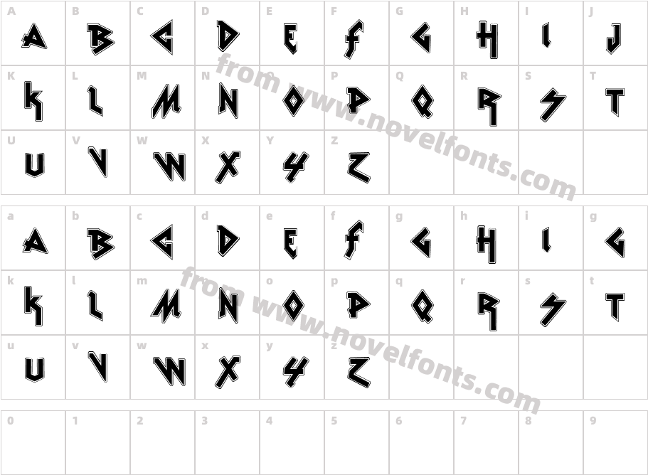 vtks Rude Metal shadowCharacter Map