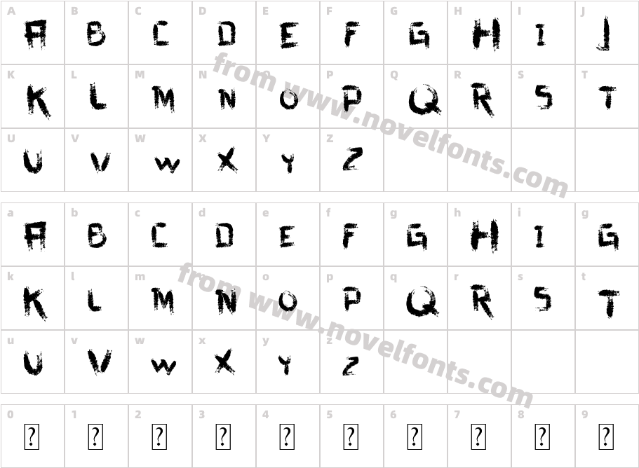 vtks dirty lettersCharacter Map