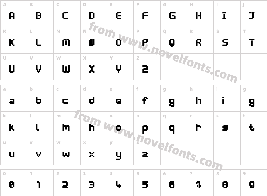 webpixel bitmapCharacter Map