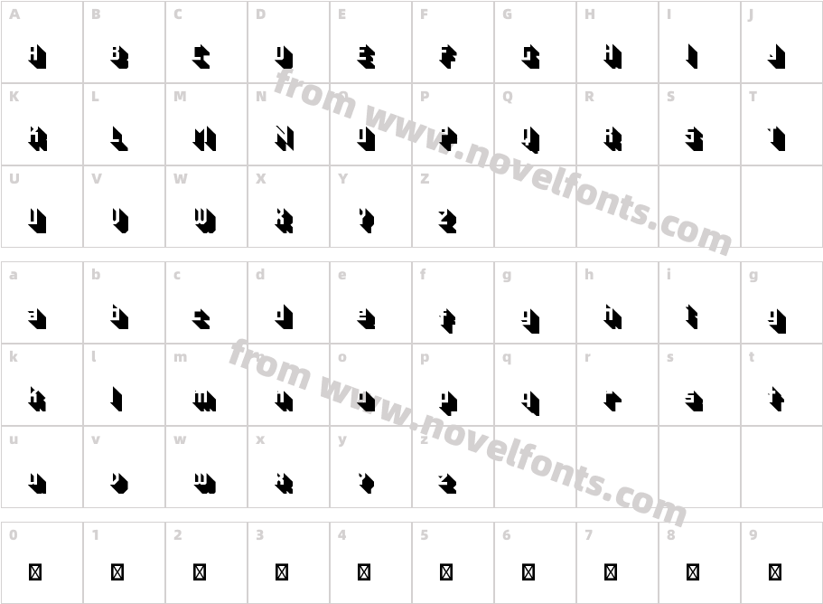 xtrudeCharacter Map