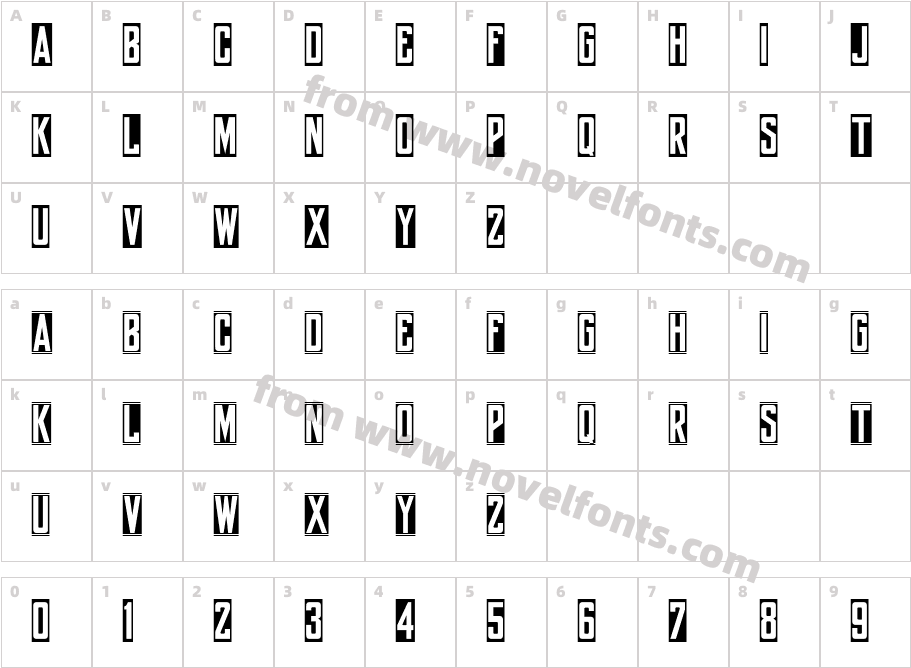 yorkwhiteletterCharacter Map