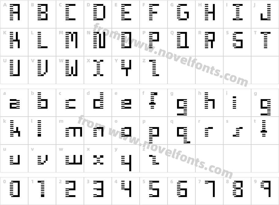 zebra decoCharacter Map