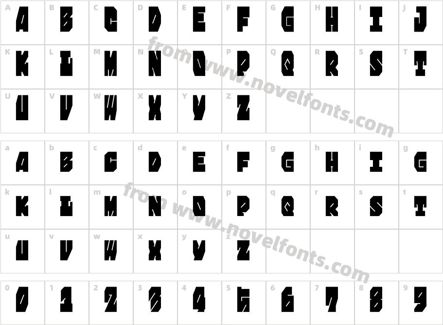 ぎっしりフォントCharacter Map